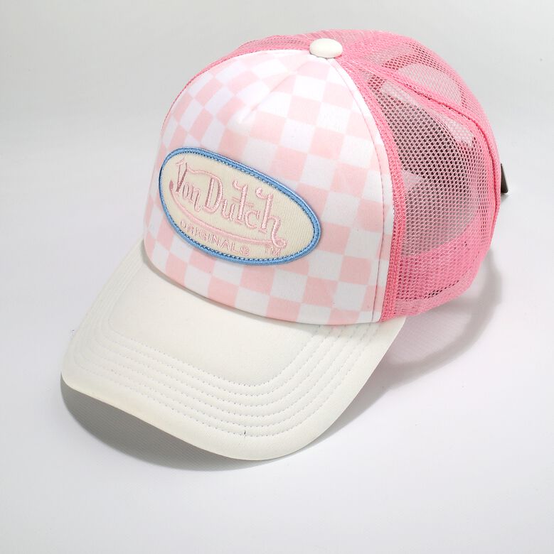 Outlet Online Von Dutch Originals -Trucker Tampa Cap, pink check F0817666-01177 2023 Billig